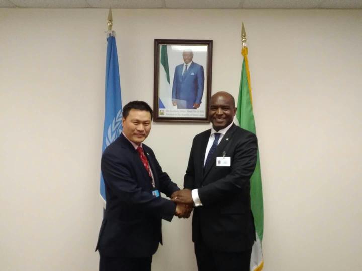 国际媒体组织、联合国网合集团安芝总裁接见塞拉利昂总统进行亲切友好交流，并出席联合国大会
